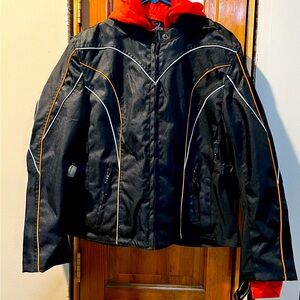 NexGen SH1960 Women’s Hooded Jacket with Reflective Piping Motorcycle Jacket